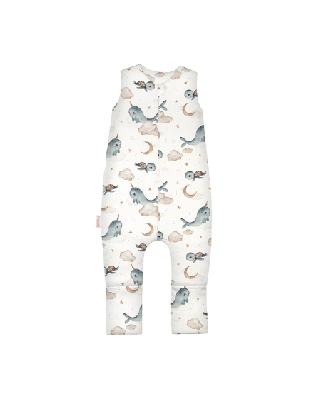 Katoenen slaapzak met pijpen voor kinderen 1–2 jaar | Waldin