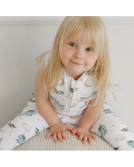 Katoenen slaapzak met pijpen voor kinderen 3-4 jaar | Waldin