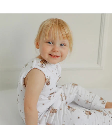 Katoenen slaapzak met pijpen voor kinderen 3-4 jaar | Waldin