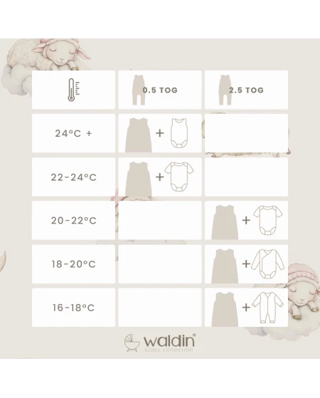 Katoenen slaapzak met pijpen voor kinderen 1–2 jaar | Waldin