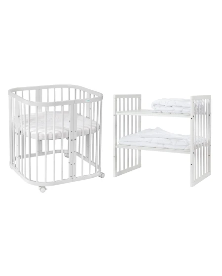 7in1 kinderbed met matras Wit | Waldin